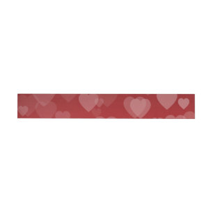 Hearts Pattern 19 Wrap Around Label