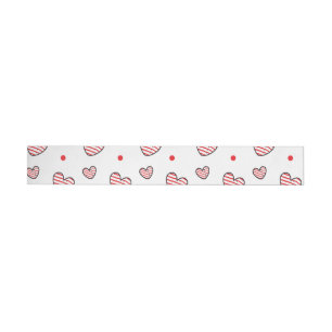 Hearts Pattern 21 Wrap Around Label