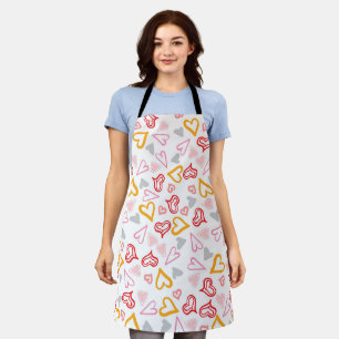 Hearts Pattern 26 Apron