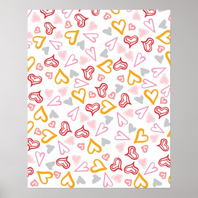 Hearts Pattern 26 Poster (Front)