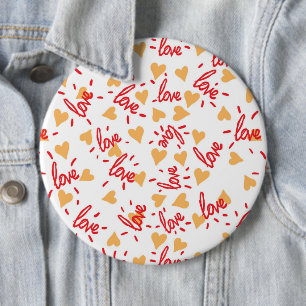 Hearts Pattern 27 6 Inch Round Button