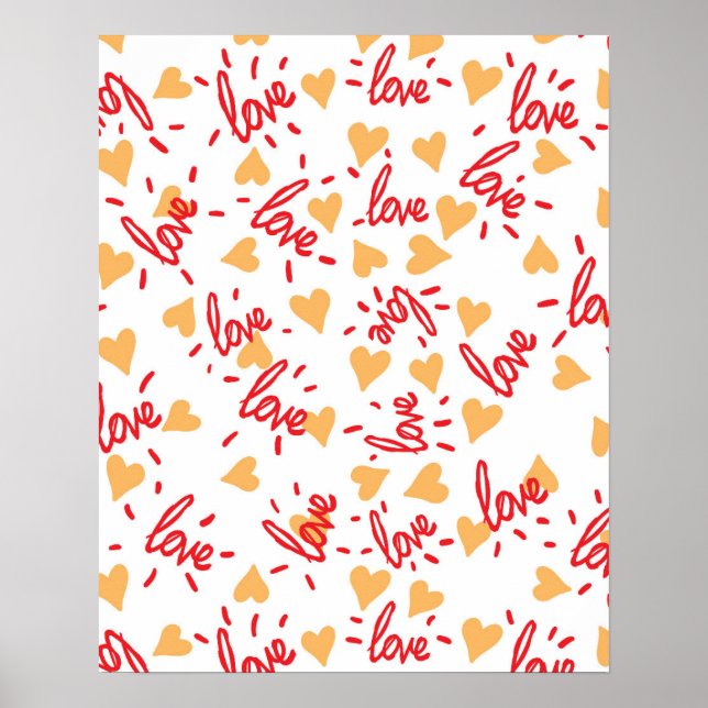 Hearts Pattern 27 Poster (Front)