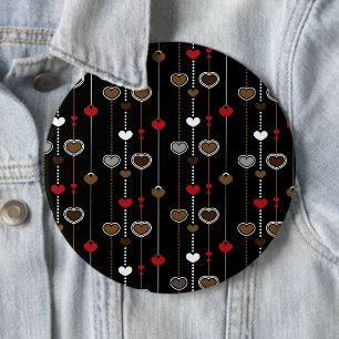 Hearts Pattern 28 6 Inch Round Button