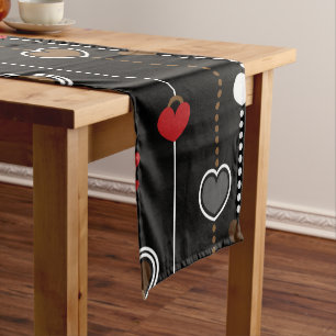 Hearts Pattern 28 Short Table Runner