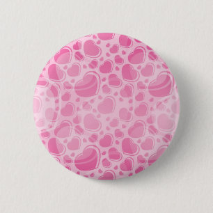 Hearts pattern 2 inch round button
