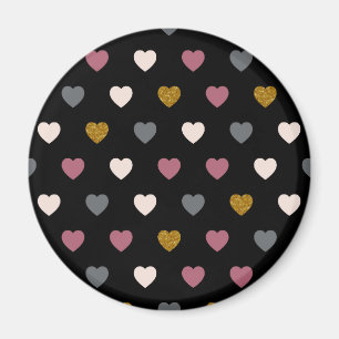 Hearts Pattern 30 Magnet