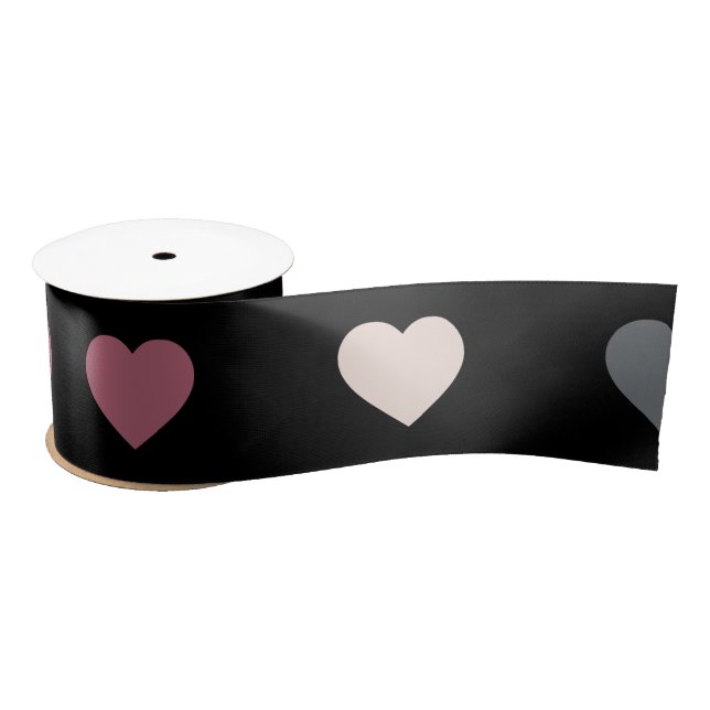 Hearts Pattern 30 Satin Ribbon (Spool)