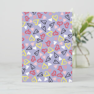 Hearts Pattern 31 Thank You Card