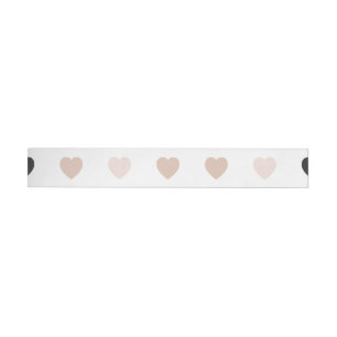 Hearts Pattern 31 Wrap Around Label