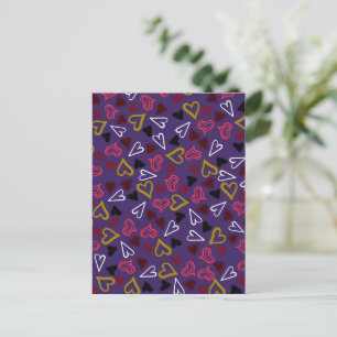 Hearts Pattern 32 Postcard
