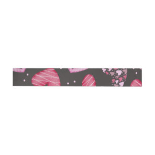 Hearts Pattern 34 Wrap Around Label