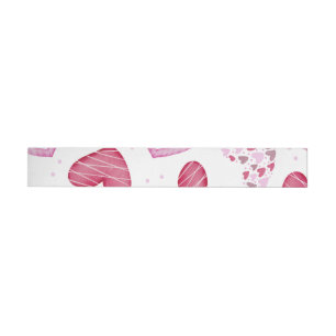 Hearts Pattern 36 Wrap Around Label