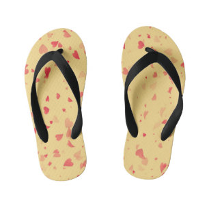 Hearts Pattern 38 Kid's Flip Flops