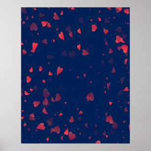 Hearts Pattern 40 Poster