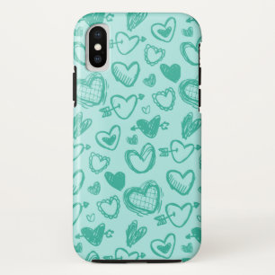 Hearts Pattern 60 iPhone XS Case