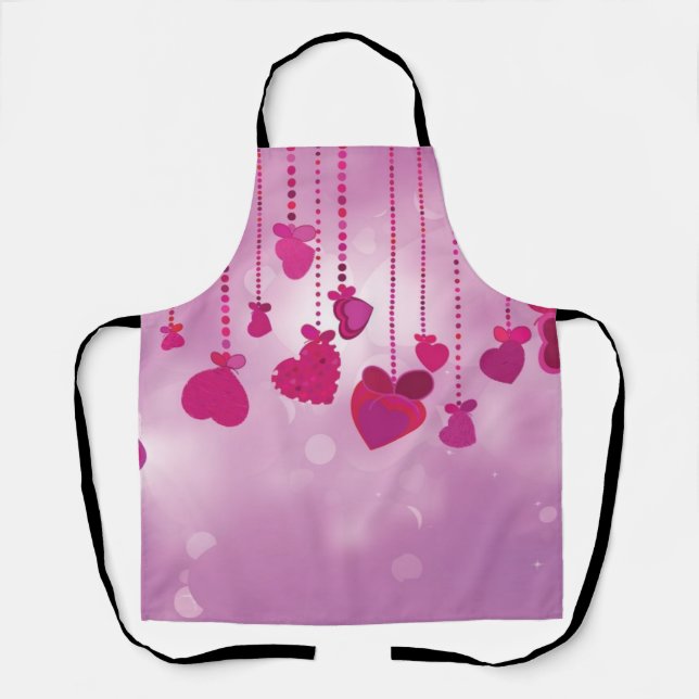 Hearts pattern apron (Front)