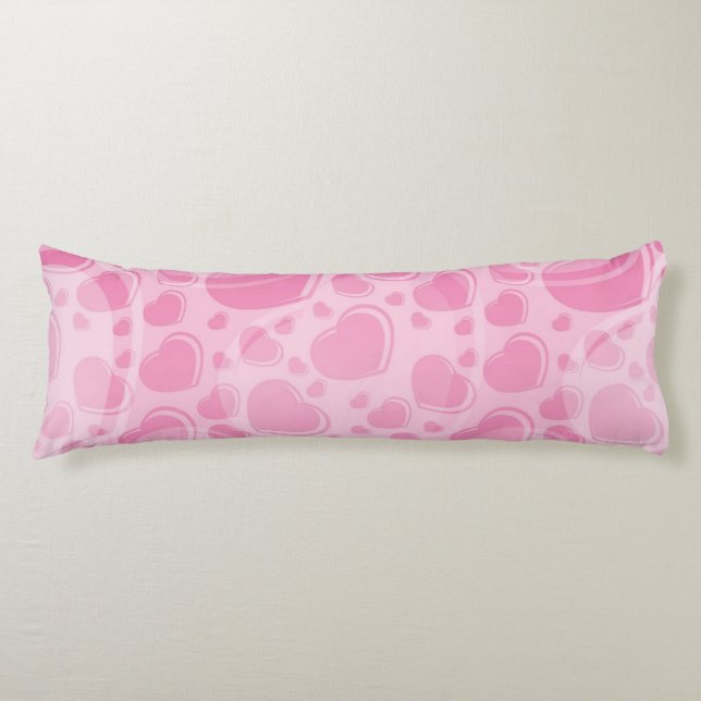 Hearts pattern body pillow (Front)