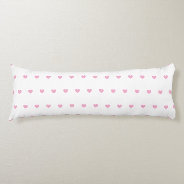 Hearts Pattern Body Pillow (Front)