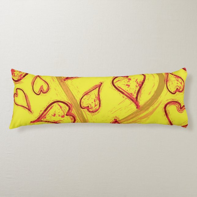 Hearts pattern body pillow (Front)