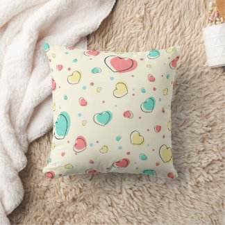 Hearts Pattern – Cute Love Design Throw Pillow