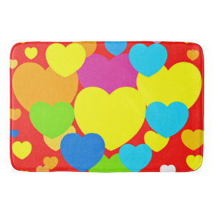 Hearts Pattern Design Bath Mat