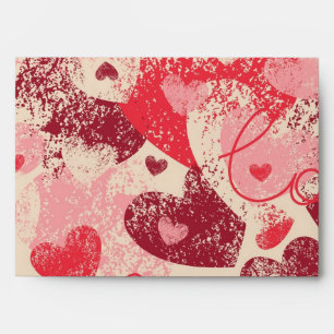 Hearts pattern envelope