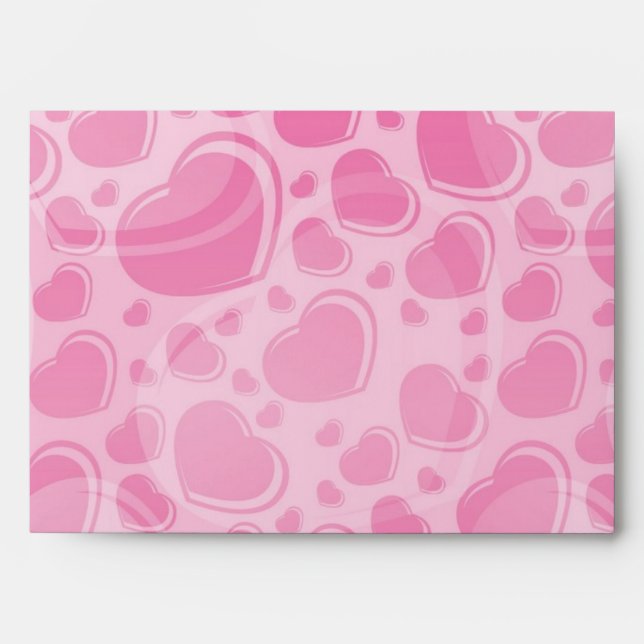 Hearts pattern envelope (Front)