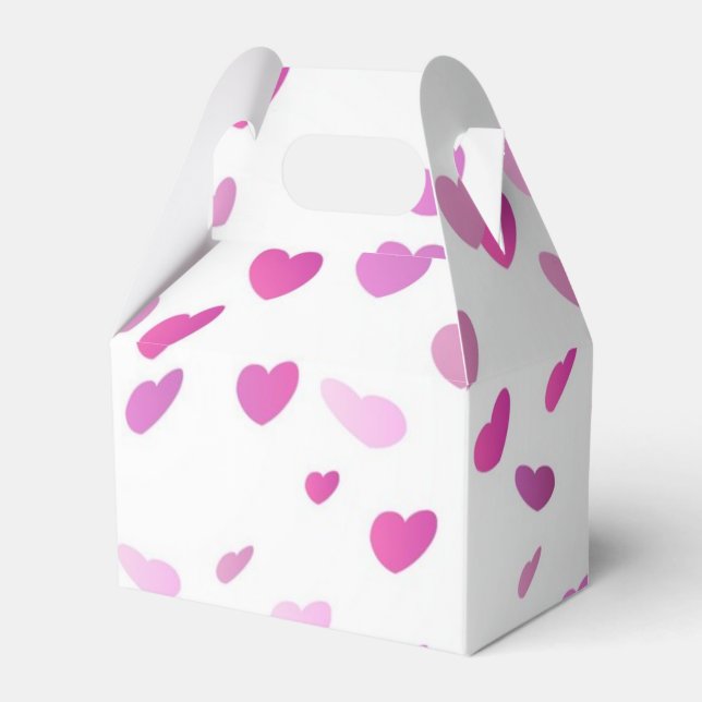 Hearts pattern favor box (Front Side)