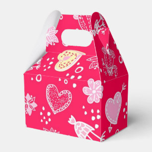 Hearts pattern favor box