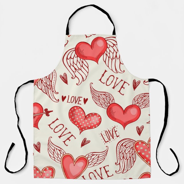 Hearts Pattern for Valentine's Day Apron (Front)