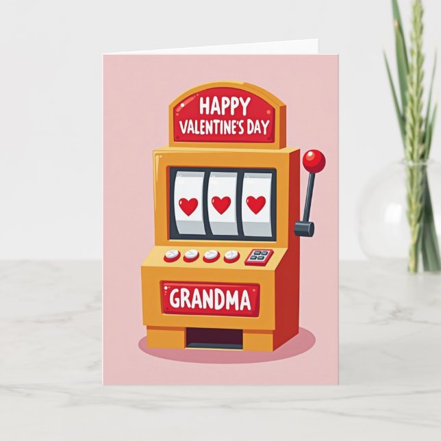 Hearts Pattern Grandma Card (Front)