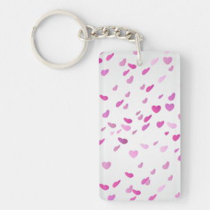 Hearts pattern keychain