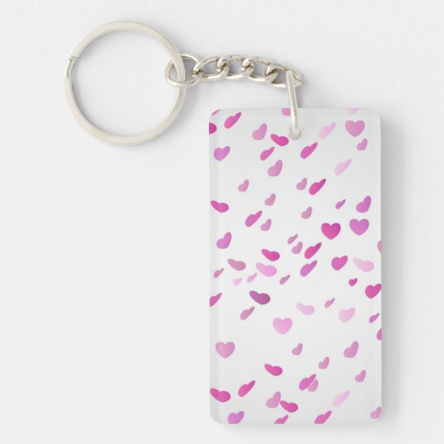 Hearts pattern keychain (Front)