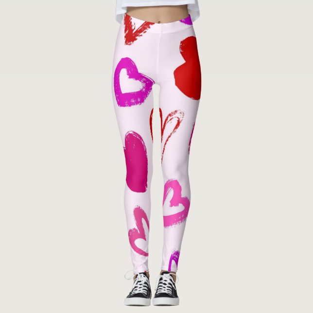 Hearts pattern leggings (Front)