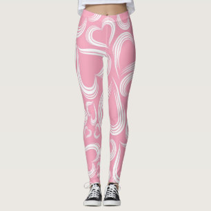 Hearts pattern leggings