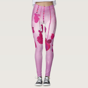 Hearts pattern leggings