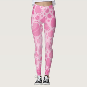Hearts pattern leggings