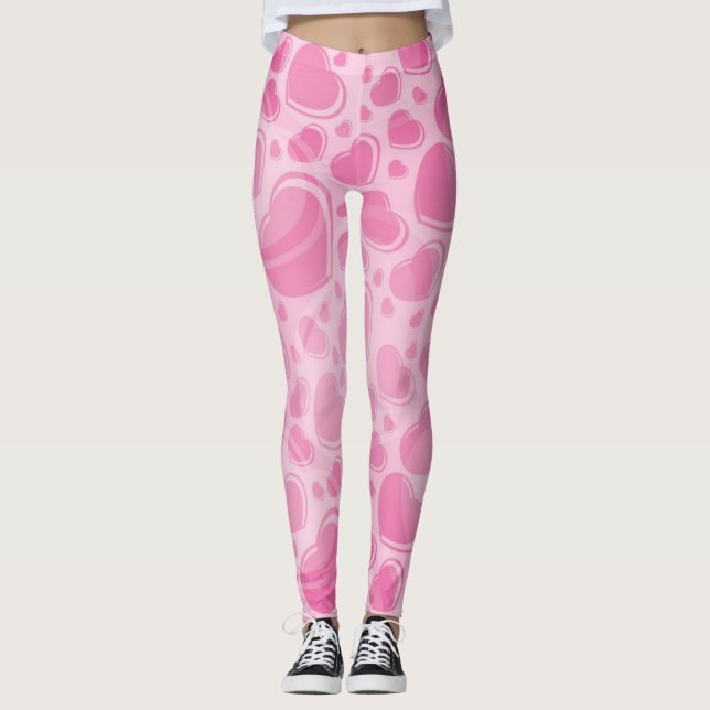 Hearts pattern leggings (Front)