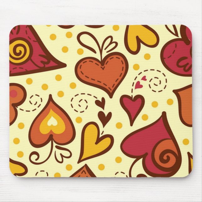 Hearts pattern mouse pad (Front)