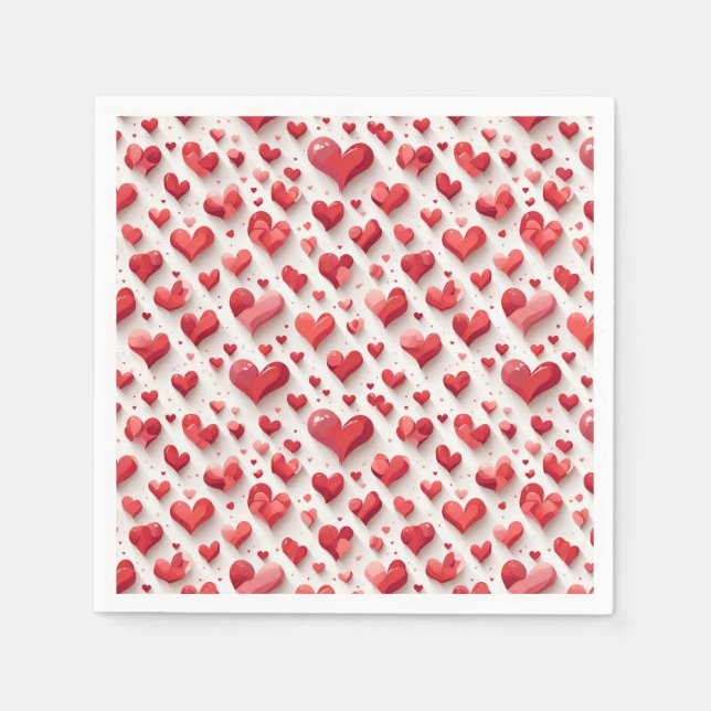 Hearts pattern napkin (Front)