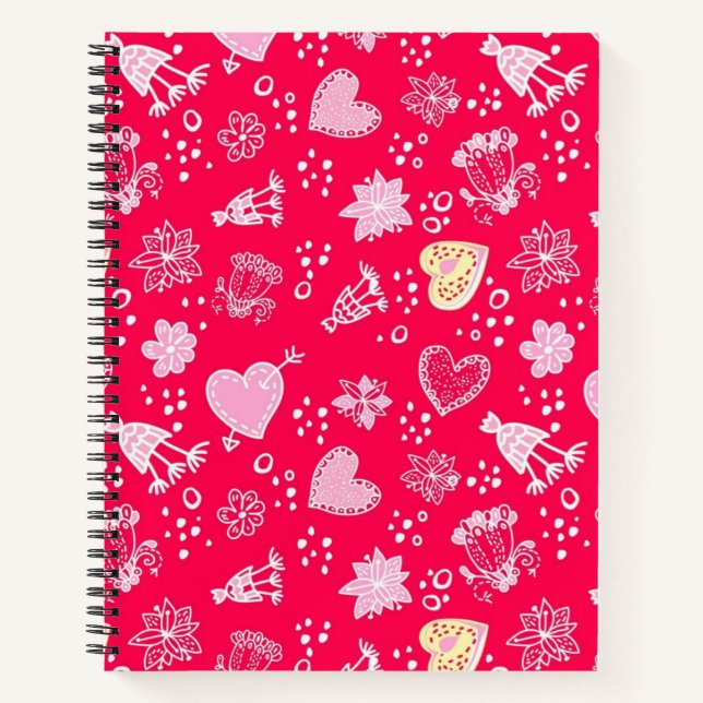 Hearts pattern notebook (Front)