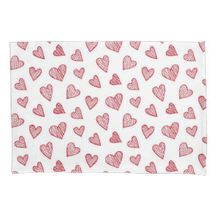 Hearts pattern pillowcase