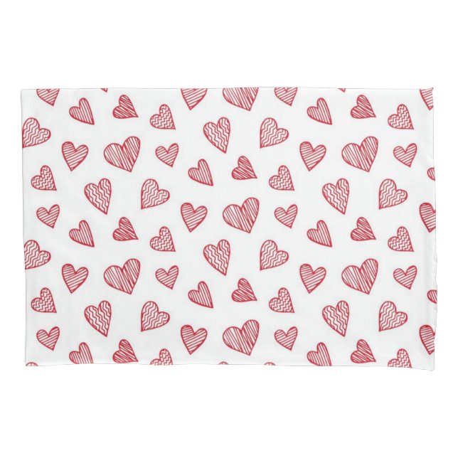 Hearts pattern pillowcase (Front)