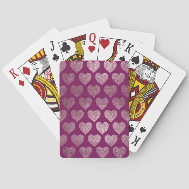 Hearts pattern playing cards (Back)
