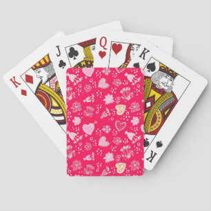 Hearts pattern playing cards