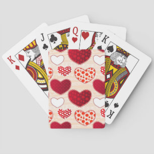 Hearts pattern playing cards