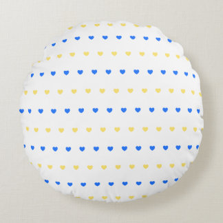 Hearts Pattern Round Pillow