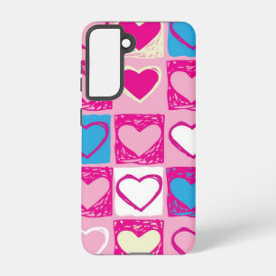 Hearts pattern samsung galaxy case