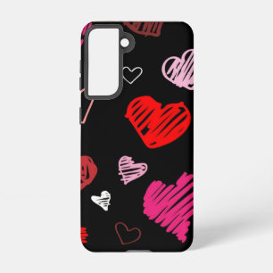 Hearts pattern samsung galaxy case