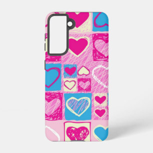 Hearts pattern samsung galaxy case
